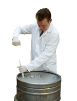 Sampling from stainless steel drums